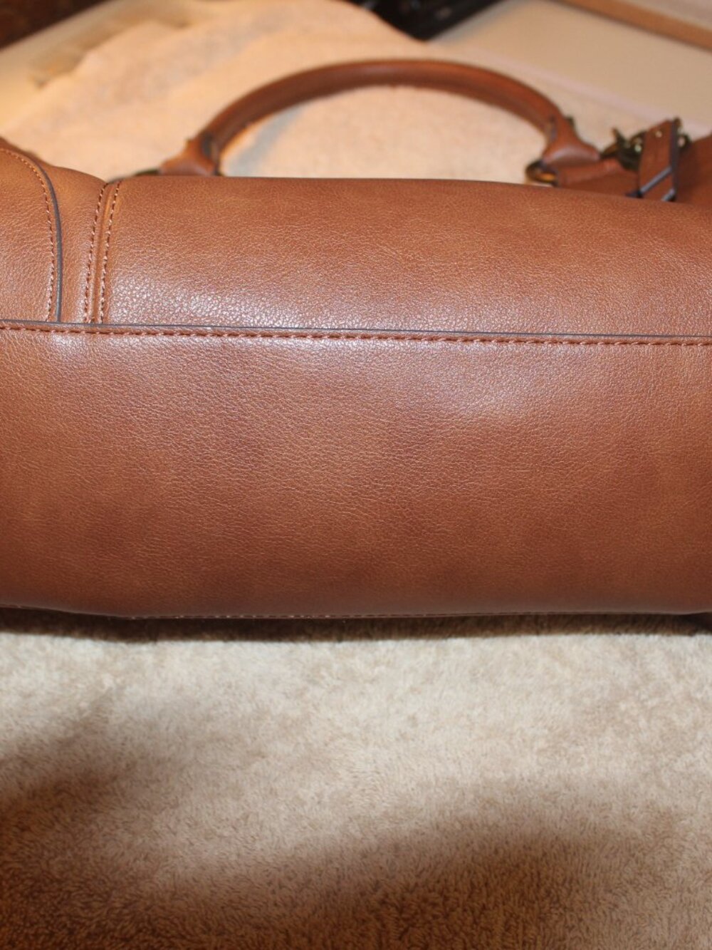 FRYE AND CO. Leather Shoulder Bag in Cognac Brown - Picture 5 of 6